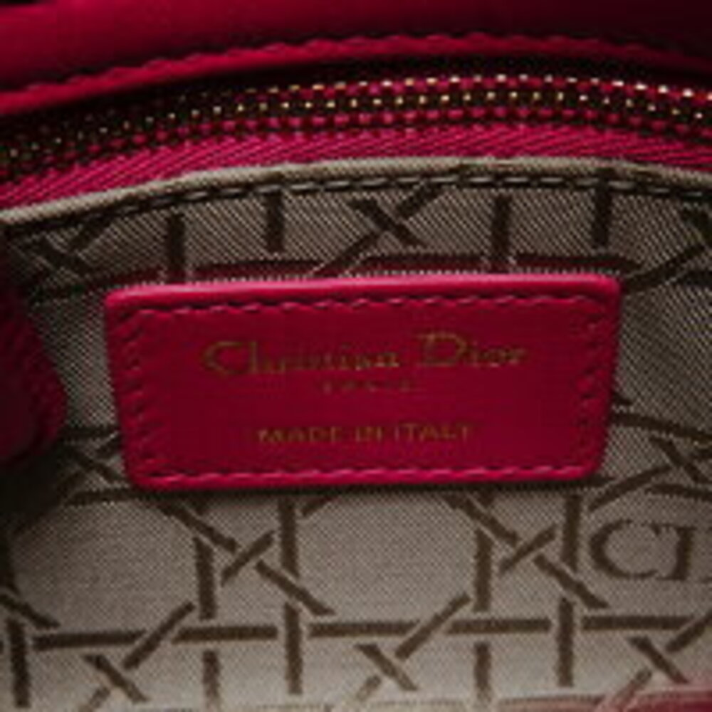 Christian Dior Lady Lambskin Shoulder Bag Pink - Picture 9 of 13